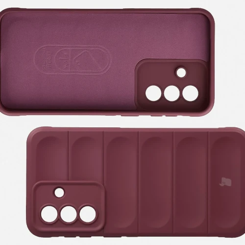 Pancerne etui + szkło hartowane Bizon Tur Pack do Galaxy A37 5G, burgundowe (7/10)