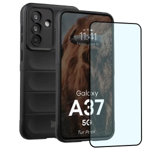 Pancerne etui + szkło hartowane Bizon Tur Pack do Galaxy A37 5G, czarne
