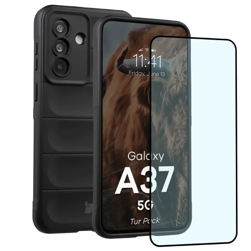 Pancerne etui + szkło hartowane Bizon Tur Pack do Galaxy A37 5G, czarne (1/10)