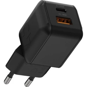 Ładowarka sieciowa Xtorm NextGen 45 W GaN, USB-C PD + USB-A, czarna