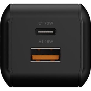 Ładowarka sieciowa Xtorm NextGen 70 W GaN, USB-C PD + USB-A, czarna (3/10)