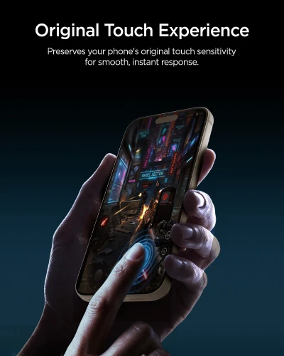 Szkło do etui + Aplikator Spigen Glas.tR EZ Fit Pro 2-Pack (AC) do iPhone 18 Pro Max / 17 Pro Max / 16 Pro Max (8/14)