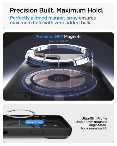 Etui Spigen Ultra Hybrid Mag do MagSafe do iPhone 18 Pro Max, półprzezroczysto-czarno-pomarańczowe (4/16)