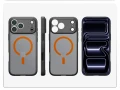 Etui Spigen Ultra Hybrid Mag do MagSafe do iPhone 18 Pro Max, półprzezroczysto-czarno-pomarańczowe (5/16)