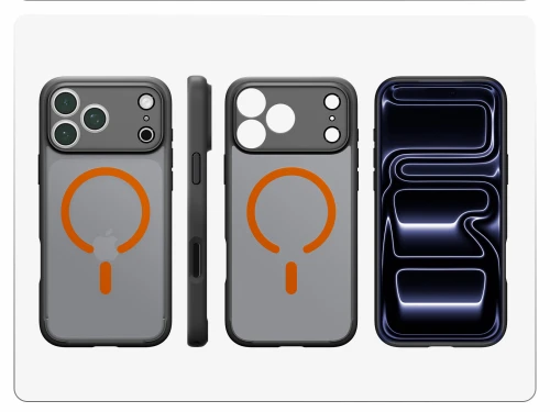 Etui Spigen Ultra Hybrid Mag do MagSafe do iPhone 18 Pro Max, półprzezroczysto-czarno-pomarańczowe (5/16)
