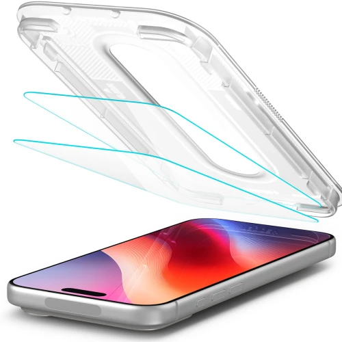 Szkło do etui + Aplikator Spigen Glas.tR EZ Fit Pro 2-Pack (AC) do iPhone 18 Pro / 17 Pro / 17 / 16 Pro (11/14)