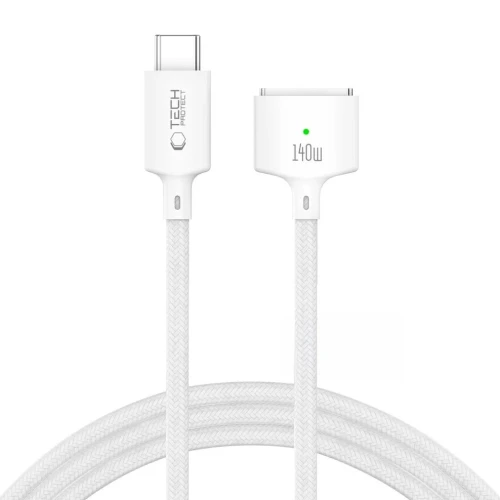 Kabel USB-C do MagSafe 3 140W, Tech-Protect MMC01, 300,00 cm, biały (8/9)