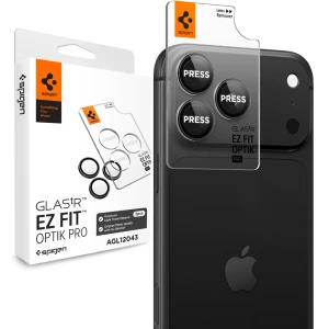 Szkło na aparat Spigen Glas.tR EZ Fit Optik Pro 2-Pack do iPhone 18 Pro Max / 18 Pro, ciemno-szare