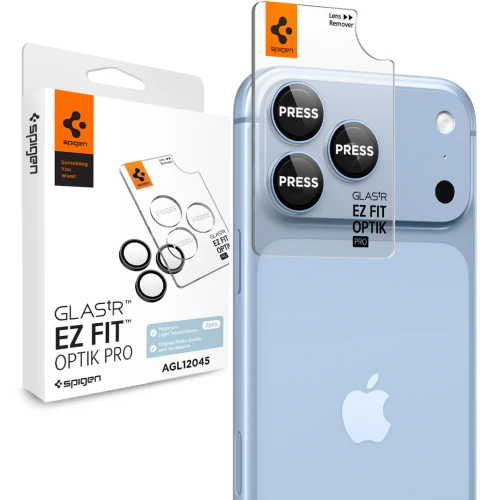 Szkło na aparat Spigen Glas.tR EZ Fit Optik Pro 2-Pack do iPhone 18 Pro Max / 18 Pro, niebieskie (1/11)
