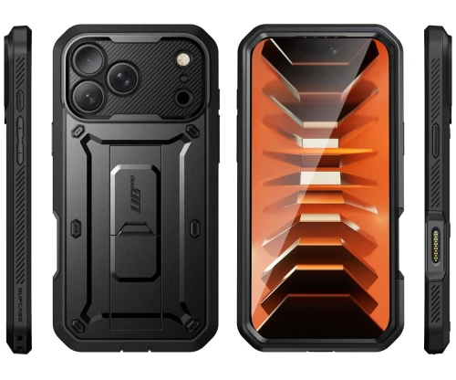 Etui pancerne Supcase UB Pro SP (CC) do iPhone 18 Pro Max, czarne (13/13)