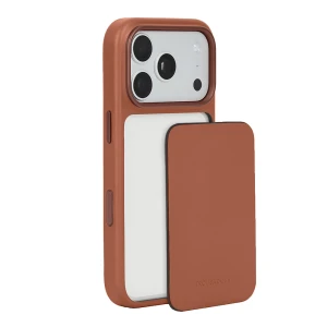 Skórzane etui z modularnymi pleckami Troubadour Modular Leather Case do MagSafe do iPhone 18 Pro, brązowe