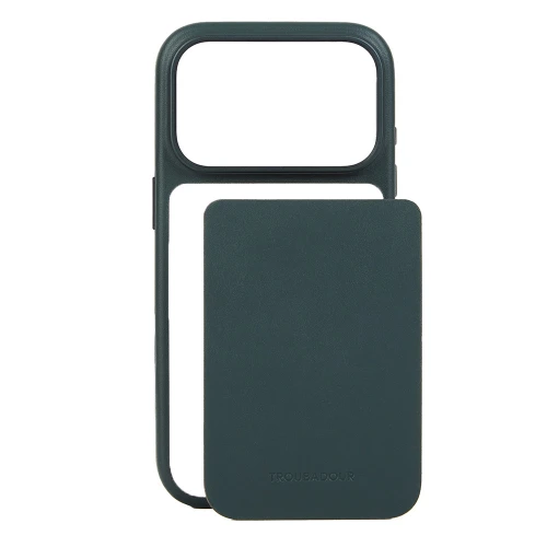 Skórzane etui z modularnymi pleckami Troubadour Modular Leather Case do MagSafe do iPhone 18 Pro Max, ciemnozielone (2/9)