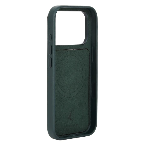 Skórzane etui z modularnymi pleckami Troubadour Modular Leather Case do MagSafe do iPhone 18 Pro Max, ciemnozielone (5/9)