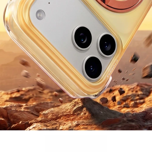 Etui z obrotową podstawką 360° Torras Ostand O3 Air Gradient do MagSafe do iPhone 18 Pro Max / 17 Pro Max, pomarańczowo-fioletowe (6/10)