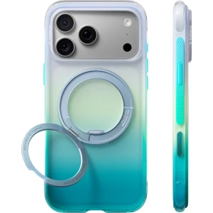 Etui z obrotową podstawką 360° Torras Ostand O3 Air Gradient do MagSafe do iPhone 18 Pro Max / 17 Pro Max, zielono-niebieskie