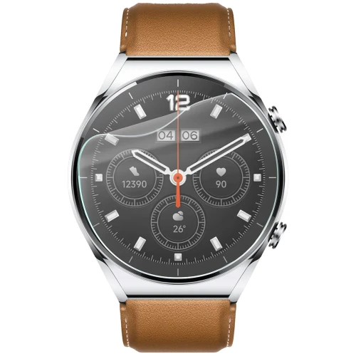 Folia ochronna na ekran zegarka Bizon Watch Film HydroFlex do Xiaomi Watch S1, 3 sztuki (2/5)