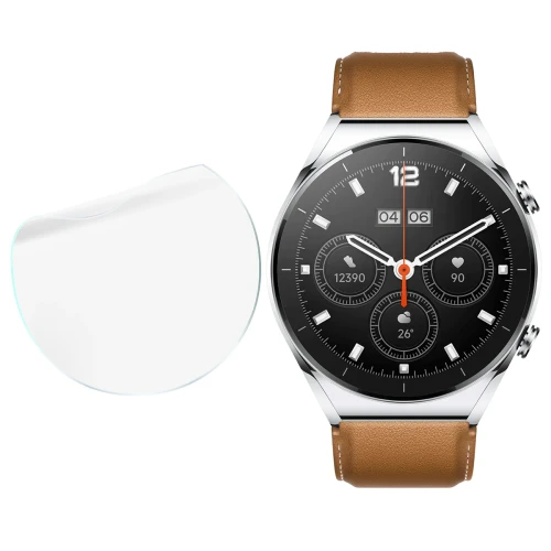 Folia ochronna na ekran zegarka Bizon Watch Film HydroFlex do Xiaomi Watch S1, 3 sztuki (4/5)