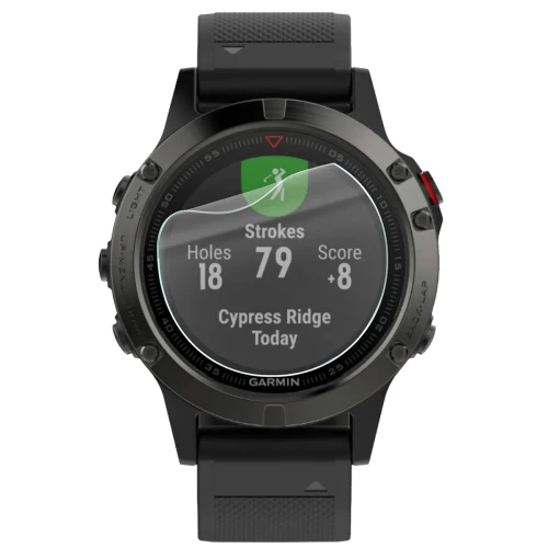 Folia ochronna na ekran zegarka Bizon Watch Film HydroFlex do Garmin Fenix 5, 3 sztuki (2/5)