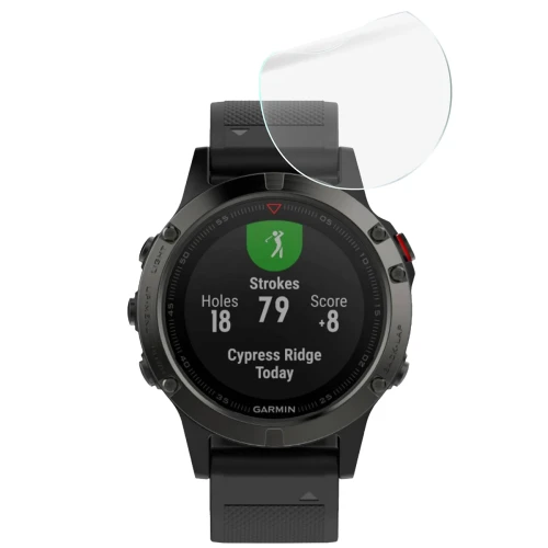 Folia ochronna na ekran zegarka Bizon Watch Film HydroFlex do Garmin Fenix 5, 3 sztuki (5/5)