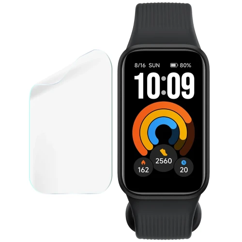 Folia ochronna na ekran zegarka Bizon Watch Film HydroFlex do Xiaomi Smart Band 11 Active, 3 sztuki (4/5)