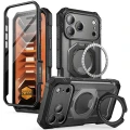 Etui pancerne + szkło 9H Supcase UB Grip Pro Mag SPG (CC) do MagSafe do iPhone 18 Pro Max / 17 Pro Max, przezroczysto-czarne (1/12)