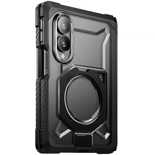 Etui pancerne + szkło prywatyzujące 9H Supcase UB Grip Mag SPG Privacy do MagSafe do Galaxy Z Fold8, przezroczysto-czarne (12/12)