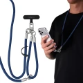 Uniwersalna smycz do telefonu na nadgarstek, szyję i ramię Bizon Accessories ReLoop, ciemnoniebieska (1/7)