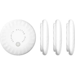 Lokalizator 4smarts SkyTag Duos do Apple Find My / Google Find Hub, zestaw 4 sztuk, biały
