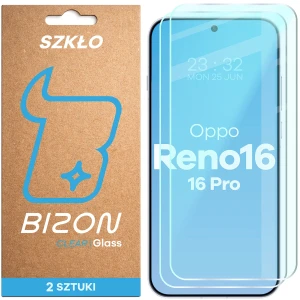 Szkło hartowane Bizon Glass Clear Duo do Oppo Reno16 / Reno16 Pro 5G, 2 sztuki