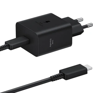 OUTLET: Ładowarka sieciowa USB-C PD PPS 45W, Samsung Power Adapter, kabel USB-C, czarna