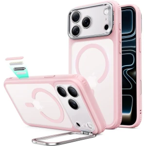 OUTLET: Etui ESR Classic Hybrid Kickstand do MagSafe do iPhone 18 Pro / 17 Pro, jasnoróżowo-przydymione