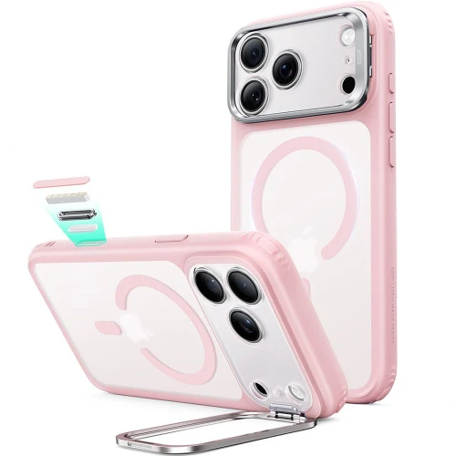Etui ESR Classic Hybrid Kickstand do MagSafe do iPhone 18 Pro / 17 Pro, jasnoróżowo-przydymione (2/6)