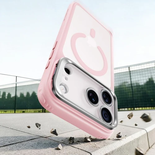 Etui ESR Classic Hybrid Kickstand do MagSafe do iPhone 18 Pro / 17 Pro, jasnoróżowo-przydymione (4/6)