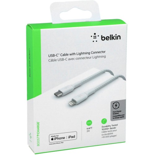 BELKIN - Boost Braided kabel USB-C Lightning 2m - White 20.jpg