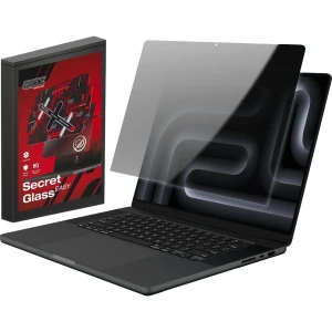 OUTLET: Szkło hybrydowe, prywatyzujące na ekran Grizz SecretGlass Easy do MacBook Pro 16" M5 Pro 2026 z aplikatorem, matowe