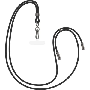 OUTLET: Smycz do telefonu z kablem 2w1  Fixed Neck Cable USB-C / USB-C PD 60W, 1,6 m, czarna