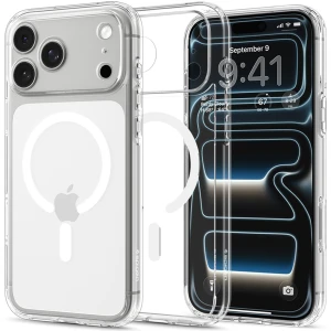 OUTLET: Etui Spigen Ultra Hybrid Mag do MagSafe do iPhone 18 Pro, przezroczysto-białe
