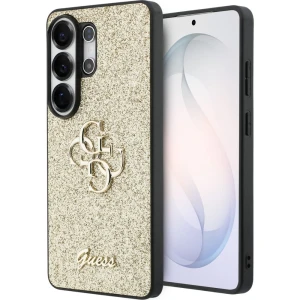 OUTLET: Etui Guess Fixed Glitter do Galaxy S26 Ultra, złote brokatowe z Big Logo