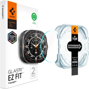 OUTLET: Szkło do etui + Aplikator Spigen Glas.tR EZ Fit AC 2-Pack do Galaxy Watch Ultra 2 47 mm