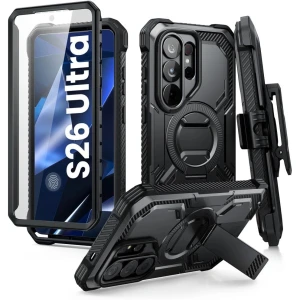 OUTLET: Etui pancerne Supcase i-Blason Armorbox Mag KickStand Clip SP do MagSafe do Galaxy S26 Ultra, czarne