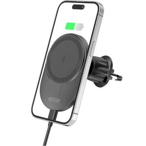 OUTLET: Uchwyt samochodowy Tech-Protect MM15W-V1 Magnetic Magsafe Vent Car Mount Wireless Charger 15W, czarny 
