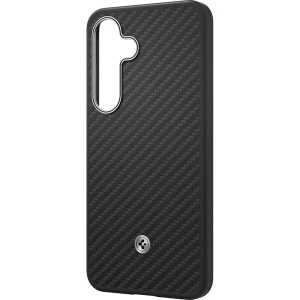 OUTLET: Etui magnetyczne Spigen Enzo Aramid do Galaxy S25 Plus, czarno-srebrne