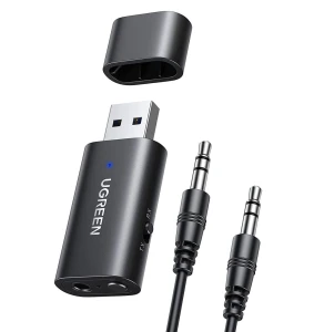 OUTLET: Bezprzewodowy adapter Bluetooth 5.1 UGREEN transmiter audio 3,5 mm mini jack, czarny