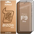 Matowe szkło hartowane Bizon Glass Matte Duo do Xiaomi POCO F9 Pro, czarna ramka, 2 sztuki (1/4)
