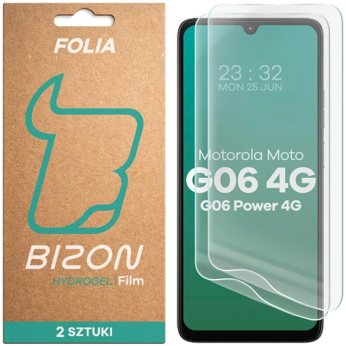 Folia hydrożelowa na ekran Bizon Film Hydrogel Front Duo do Motorola Moto G06 4G / G06 Power 4G, 2 sztuki (1/5)