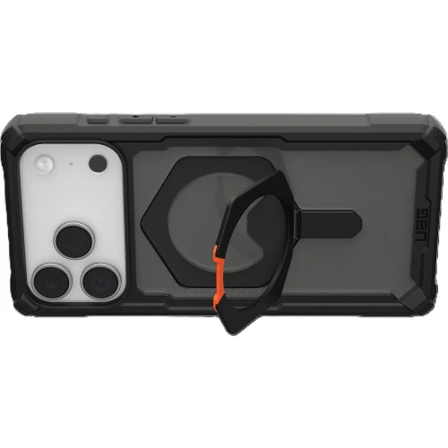 Etui pancerne z ringiem UAG Plasma XTE 360 do MagSafe do iPhone 18 Pro Max / 17 Pro Max, półprzezroczysto-czarne z pomarańczowym elementem (2/8)