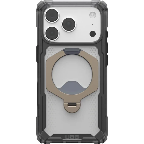 Etui pancerne z ringiem UAG Plasma XTE 360 do MagSafe do iPhone 18 Pro / 17 Pro, przezroczysto-szare z tytanowym elementem (3/15)