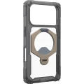 Etui pancerne z ringiem UAG Plasma XTE 360 do MagSafe do iPhone 18 Pro / 17 Pro, przezroczysto-szare z tytanowym elementem (14/15)