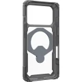 Etui pancerne z ringiem UAG Plasma XTE 360 do MagSafe do iPhone 18 Pro / 17 Pro, przezroczysto-szare z tytanowym elementem (15/15)