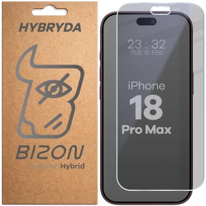 Prywatyzujące szkło hybrydowe Bizon Hybrid Shadow do iPhone 18 Pro Max, matowe